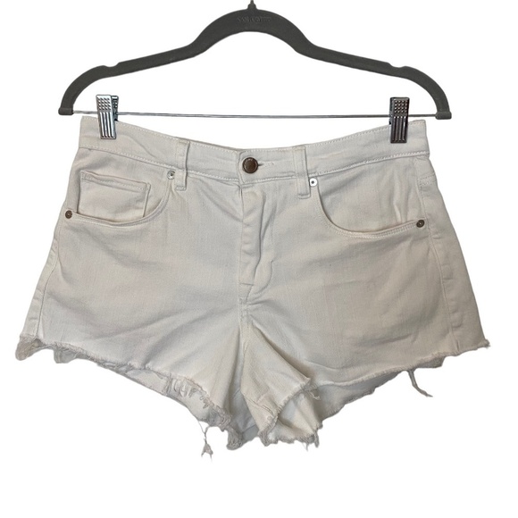 BLANK NYC Shorts Size 26  (The Barrow) Vintage High-Rise White Denim - Picture 1 of 11